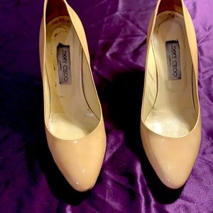 Jimmy Choo cream colour leather pump. Size 39 1/2
